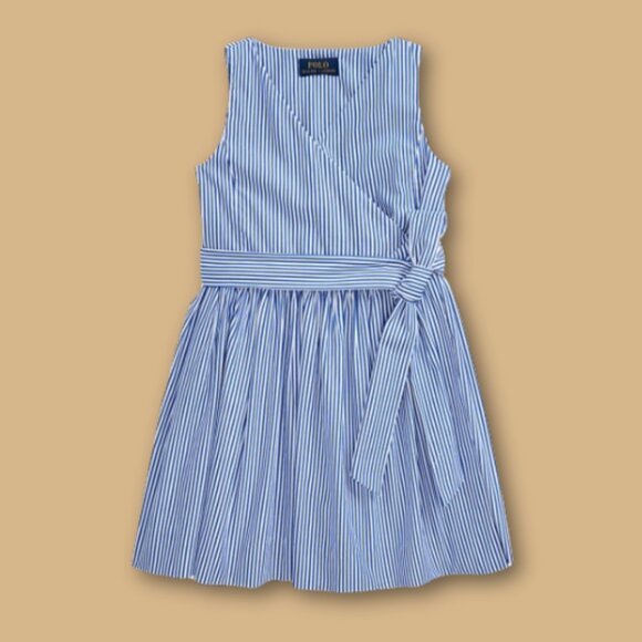 Polo Ralph Lauren Other - Polo by Ralph Lauren Blue & Whit Stripe Wrap Dress
